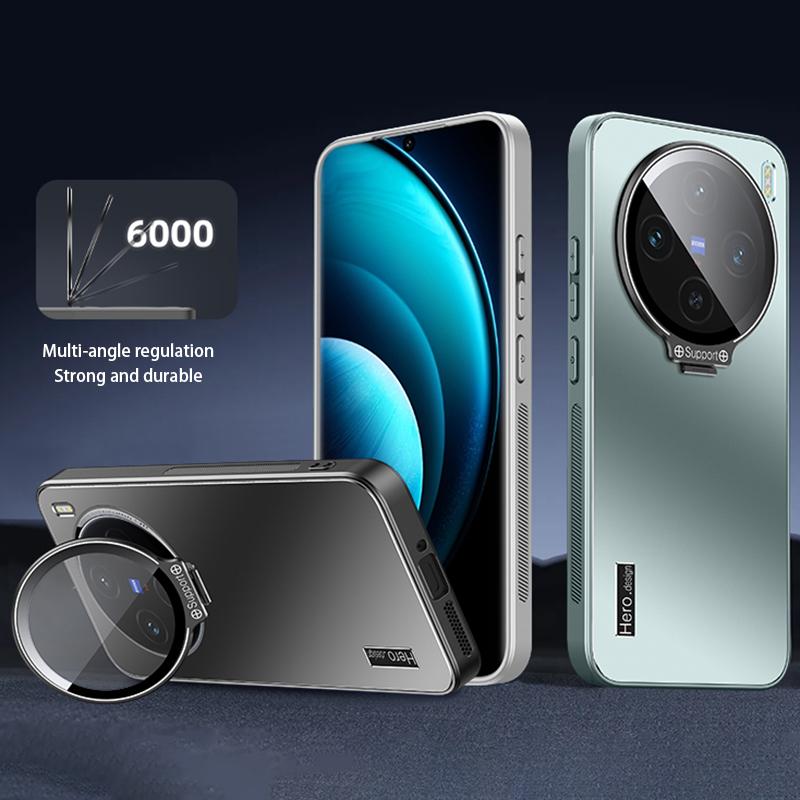 For vivo X100 5G Slim-Fit Case TPU+PC Phone Cover Zinc Alloy Kickstand Phone Shell Black
For vivo X100 5G Slim-Fit Case TPU+PC Phone Cover Zinc Alloy Kickstand Phone Shell Black