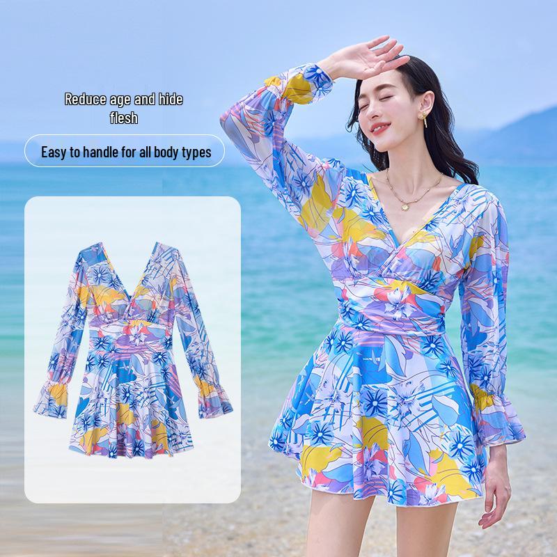 Summer Women s Long Sleeve Sun Protection Swim Dress with Breathable Mesh and Personalized Print M (80-105 lbs)
Summer Women s Long Sleeve Sun Protection Swim Dress with Breathable Mesh and Personalized Print M (80-105 lbs)