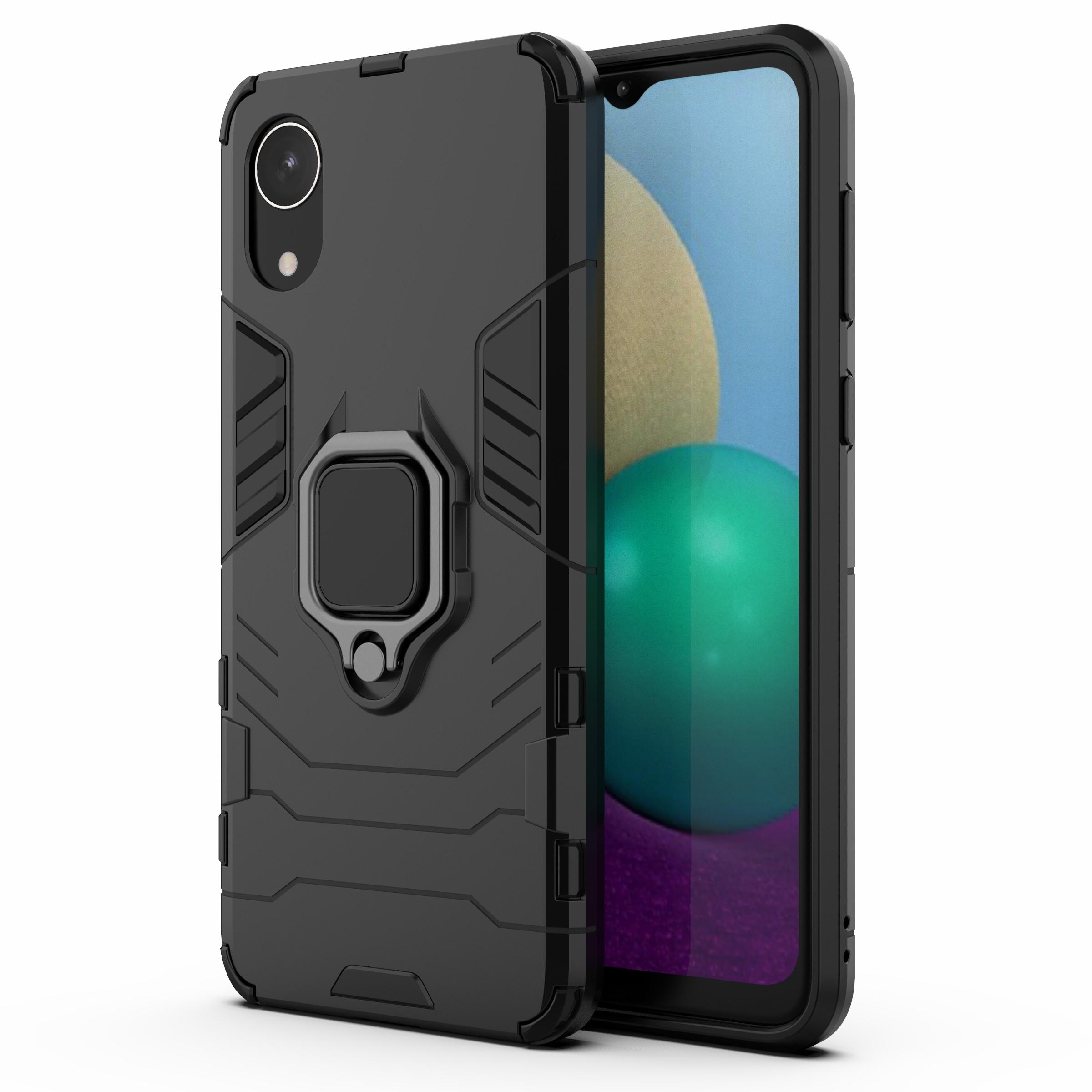 Ring Kickstand Anti-Scratch Hard PC Soft TPU Shock-Absorbing Phone Case for Samsung Galaxy A03 Core Black
Ring Kickstand Anti-Scratch Hard PC Soft TPU Shock-Absorbing Phone Case for Samsung Galaxy A03 Core Black
