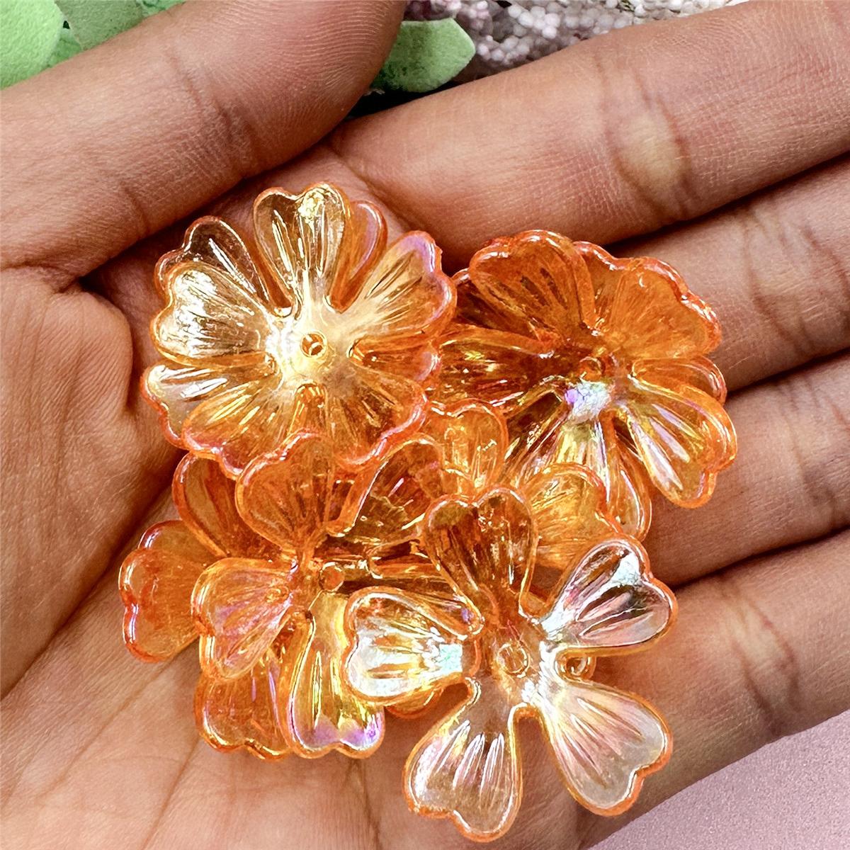 10 шт., ожерелье, кулон, акриловые бусины «сделай сам», 26,5 мм, цветочные бусины, изготовление ювелирных изделий, бусины, нежные ювелирные изделия оранжевый
10 шт., ожерелье, кулон, акриловые бусины «сделай сам», 26,5 мм, цветочные бусины, изготовление ювелирных изделий, бусины, нежные ювелирные изделия оранжевый