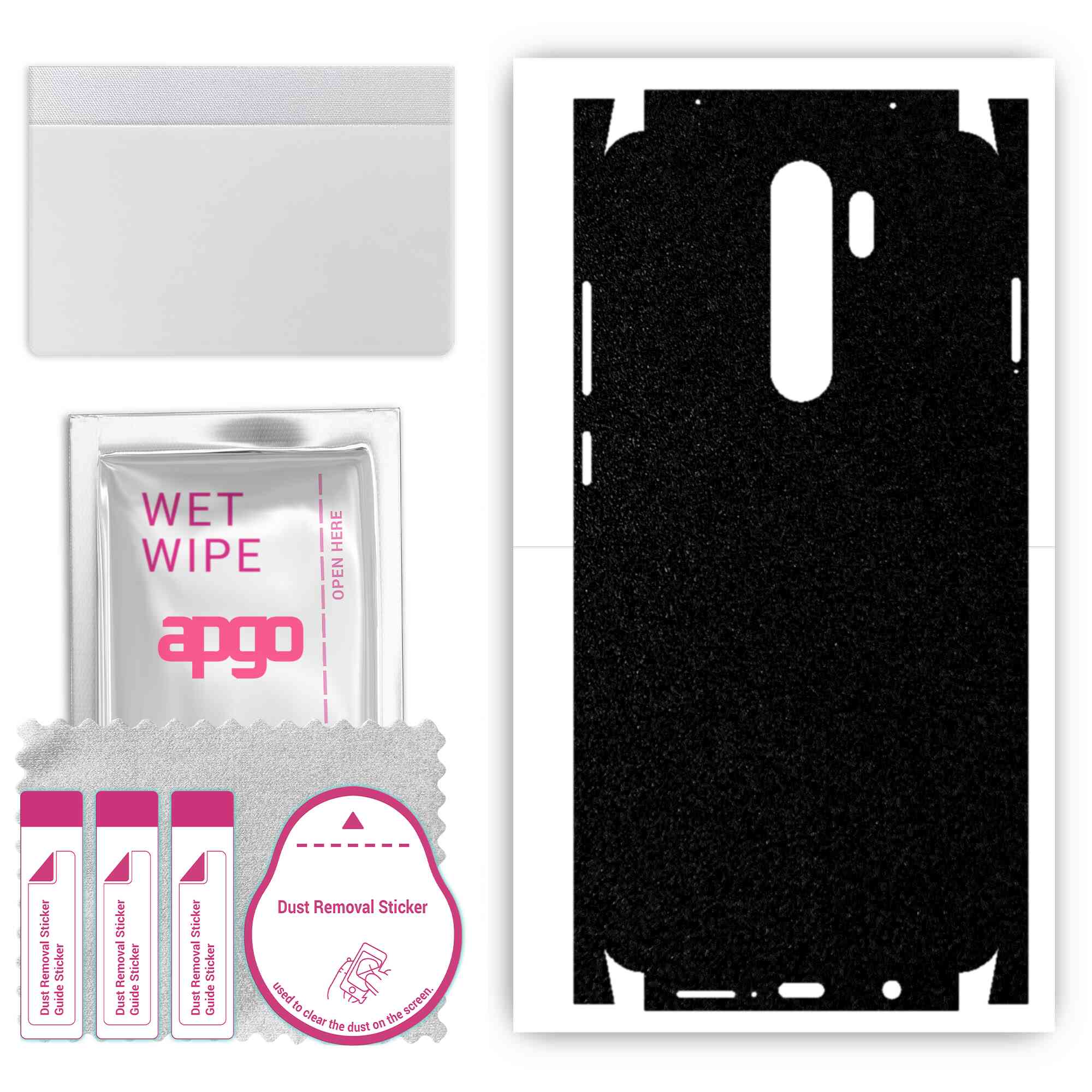 Apgo Protective Skin Sticker for the back+sides compatible with Xiaomi Redmi Note 8 Pro, Full Wrap Film, Foil, Vinyl - Pattern Matte Black
Apgo Protective Skin Sticker for the back+sides compatible with Xiaomi Redmi Note 8 Pro, Full Wrap Film, Foil, Vinyl - Pattern Matte Black