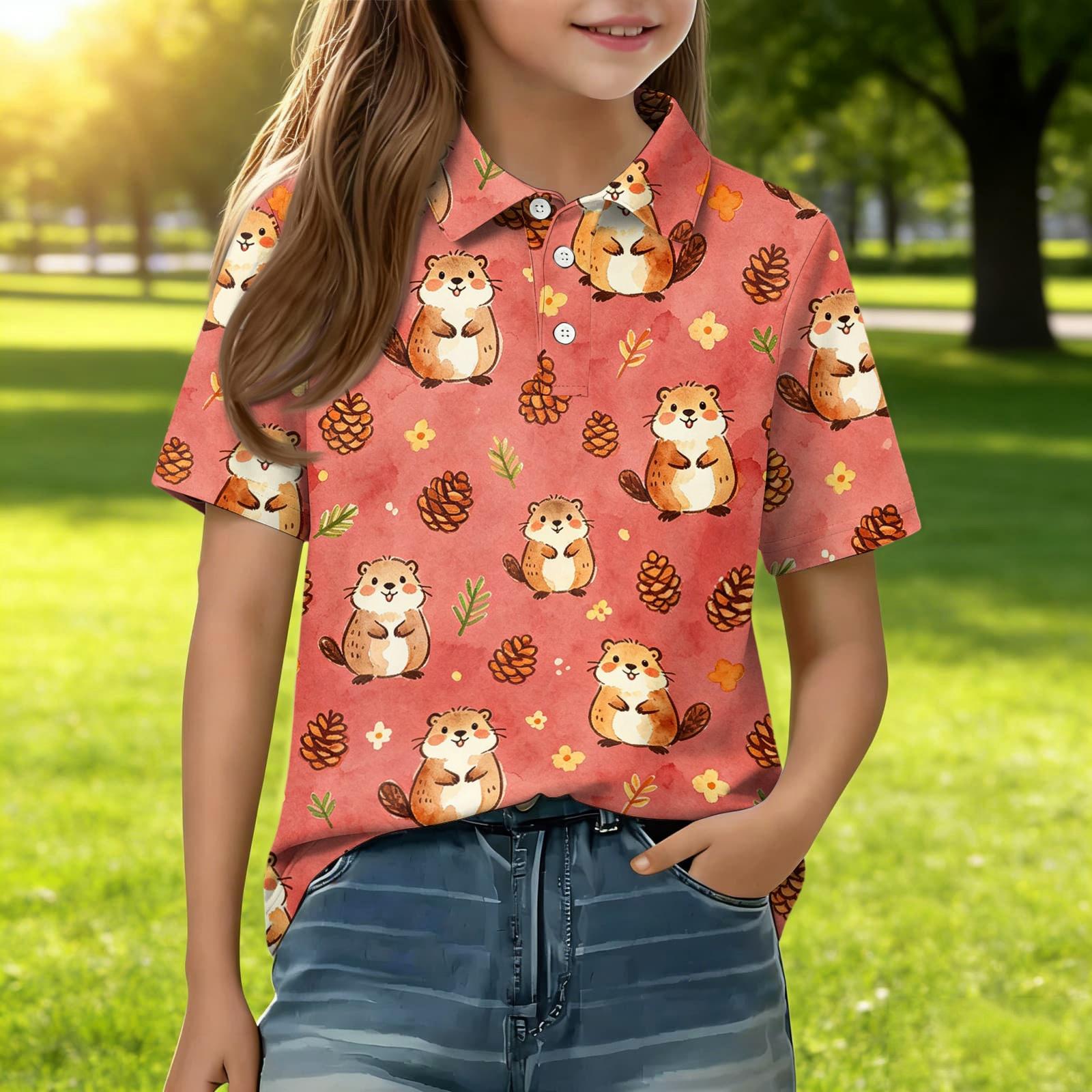 Kids Casual Short Sleeve Polo Shirt Animal Print T Shirt Lightweight Comfortable Soft Fabric Durable Stitching for Everyday Wear 120
Kids Casual Short Sleeve Polo Shirt Animal Print T Shirt Lightweight Comfortable Soft Fabric Durable Stitching for Everyday Wear 120