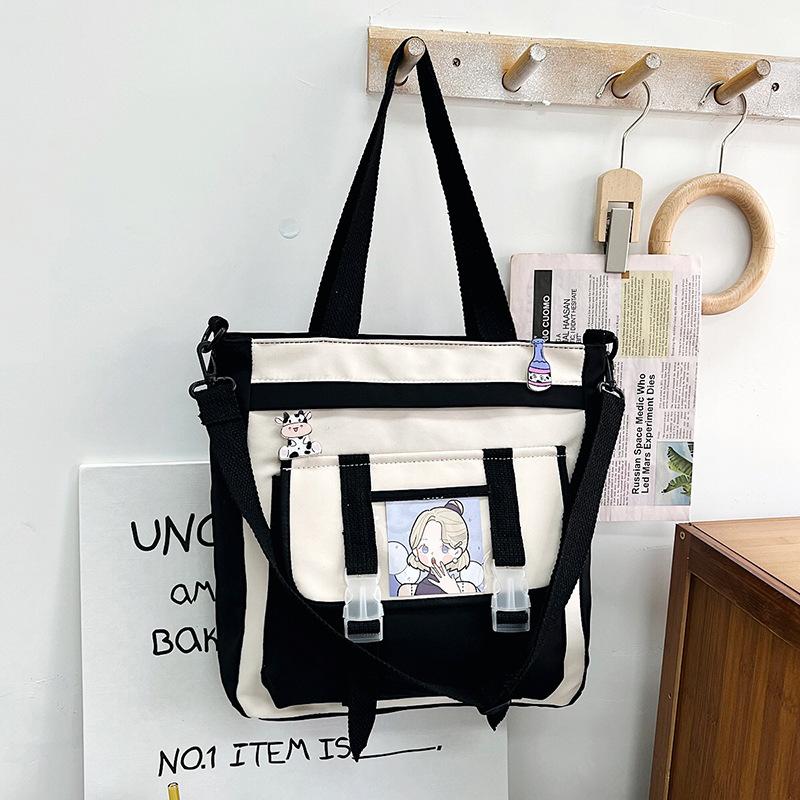 Нейлоновая тканевая сумка через плечо новая студенческая милая сумка-мессенджер через плечо контрастных цветов чёрный
Нейлоновая тканевая сумка через плечо новая студенческая милая сумка-мессенджер через плечо контрастных цветов чёрный