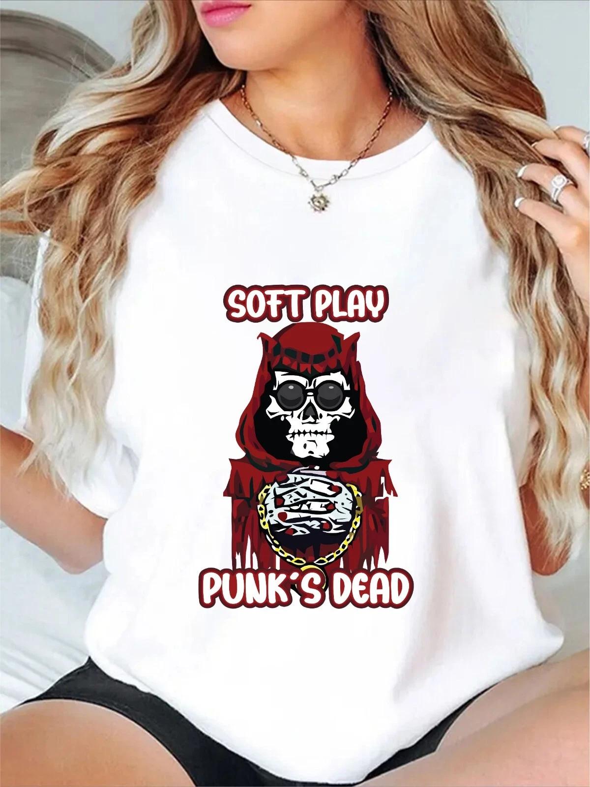 Soft Play Punk s Dead 100% Cotton T-shirt Mens Tees Top Grim Reaper Goth Punk Graphic Unisex Gift Tee Top S
Soft Play Punk s Dead 100% Cotton T-shirt Mens Tees Top Grim Reaper Goth Punk Graphic Unisex Gift Tee Top S