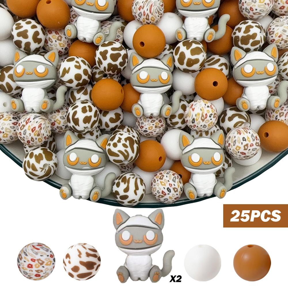 25PCS new 3D animal silicone bead set, perfect for DIY handmade crafts such as keychains, necklaces, bracelets, etc
25PCS new 3D animal silicone bead set, perfect for DIY handmade crafts such as keychains, necklaces, bracelets, etc