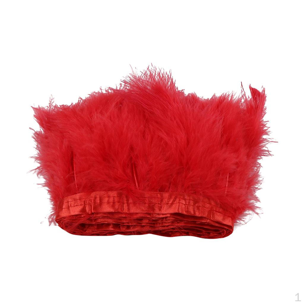 2 Meter Turkey Feathers Trims Fringe with Satin Ribbon for Tailoring red
2 Meter Turkey Feathers Trims Fringe with Satin Ribbon for Tailoring red