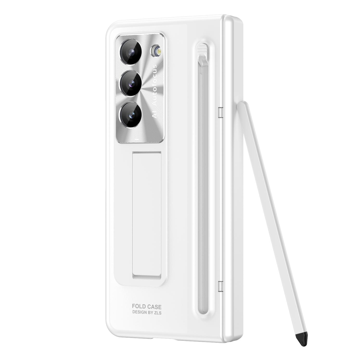 For Samsung Galaxy Z Fold5 5G Case Hinge PC Kickstand Phone Cover with Tempered Glass Film/Stylus White
For Samsung Galaxy Z Fold5 5G Case Hinge PC Kickstand Phone Cover with Tempered Glass Film/Stylus White