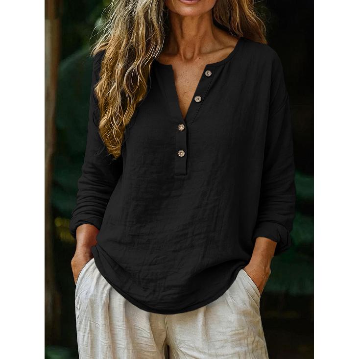 2026 New Women s Casual Solid Color Cotton-Linen Long-Sleeve Half-Open V-Neck Top T-Shirt S чёрный
2026 New Women s Casual Solid Color Cotton-Linen Long-Sleeve Half-Open V-Neck Top T-Shirt S чёрный