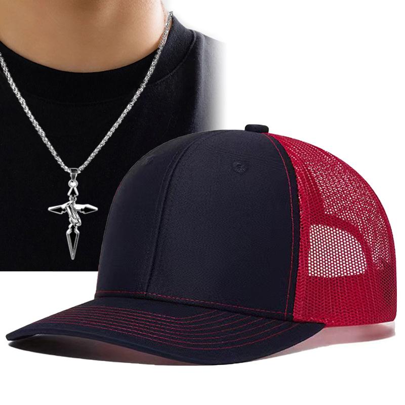 Комплект из 2 мужских бейсболок с ожерельем, слегка изогнутые поля кепки дальнобойщика, ожерелье с подвеской для походов на открытом воздухе, спорта, солнца, отдыха, пара, сетчатая красная кепка красный
Комплект из 2 мужских бейсболок с ожерельем, слегка изогнутые поля кепки дальнобойщика, ожерелье с подвеской для походов на открытом воздухе, спорта, солнца, отдыха, пара, сетчатая красная кепка красный