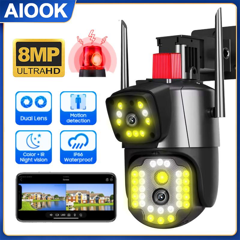 AIOOK Открытый HD 8MP 4K двойной объектив Wi-Fi камера видеонаблюдения цветная камера ночного видения IP66 Водонепроницаемая IP-камера безопасности Световая сигнализация Домофон IP66 Водонепроницаемый V80 PRO
AIOOK Открытый HD 8MP 4K двойной объектив Wi-Fi камера видеонаблюдения цветная камера ночного видения IP66 Водонепроницаемая IP-камера безопасности Световая сигнализация Домофон IP66 Водонепроницаемый V80 PRO