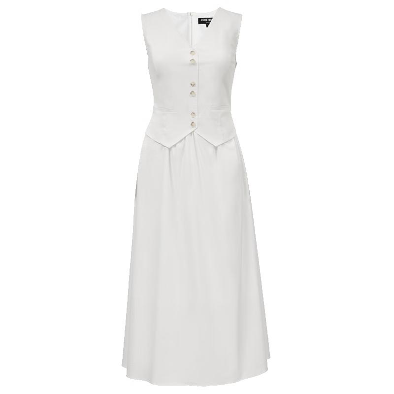 VEROMODA Cotton Blend Vest Design Button-Detail Long Dress L
VEROMODA Cotton Blend Vest Design Button-Detail Long Dress L