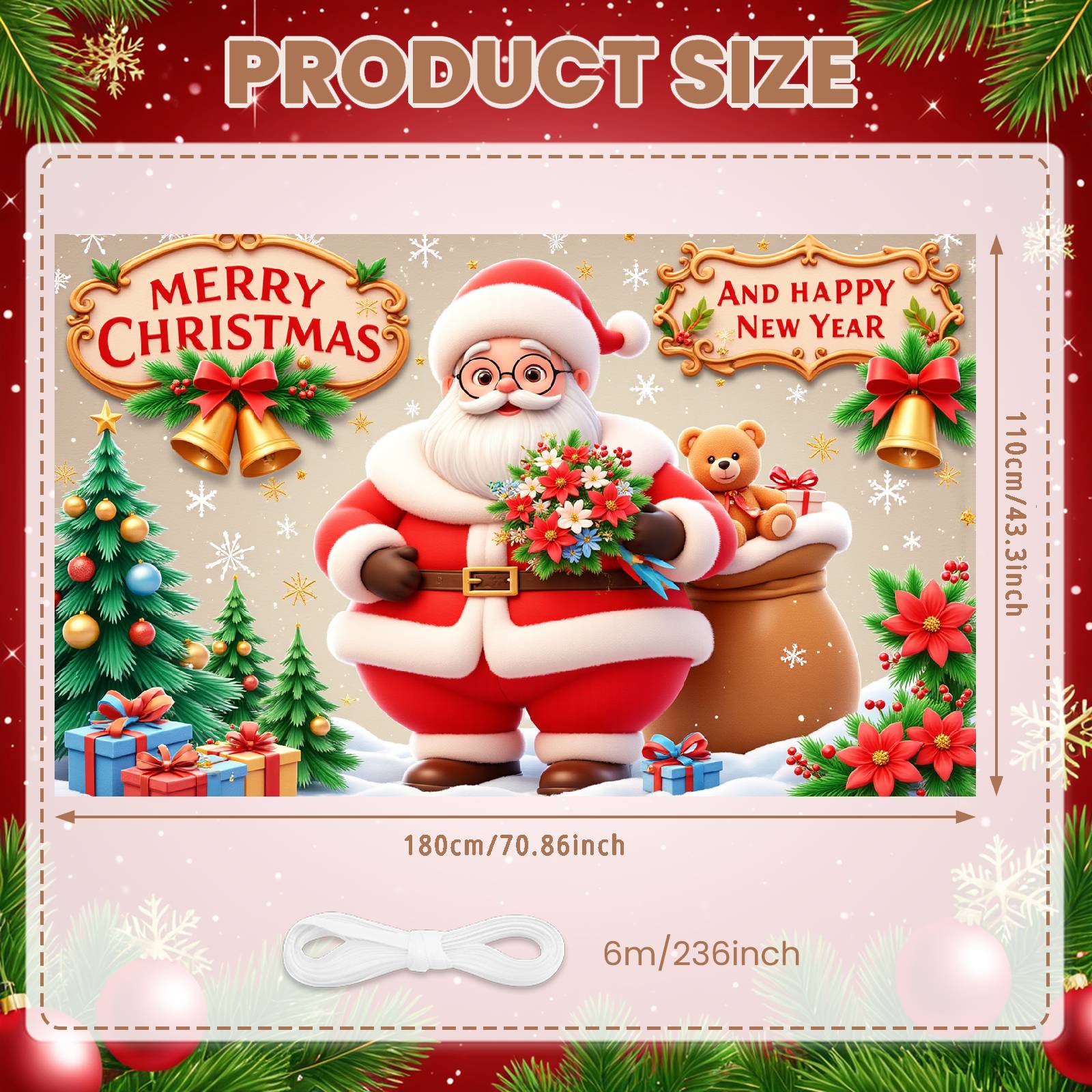 New Year Banner Santa Claus Design Holiday Celebration Banner Christmas New Year Banner Red Green Theme For Home Party Holiday
New Year Banner Santa Claus Design Holiday Celebration Banner Christmas New Year Banner Red Green Theme For Home Party Holiday