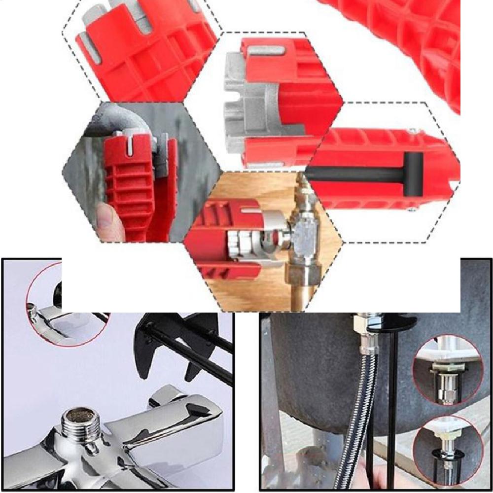 Многофункциональный санитарный ключ, ведущий рукав для тазового дна, разборный кран, труба, раковина, инструмент для установки только в санитарном исполнении CN
Многофункциональный санитарный ключ, ведущий рукав для тазового дна, разборный кран, труба, раковина, инструмент для установки только в санитарном исполнении CN