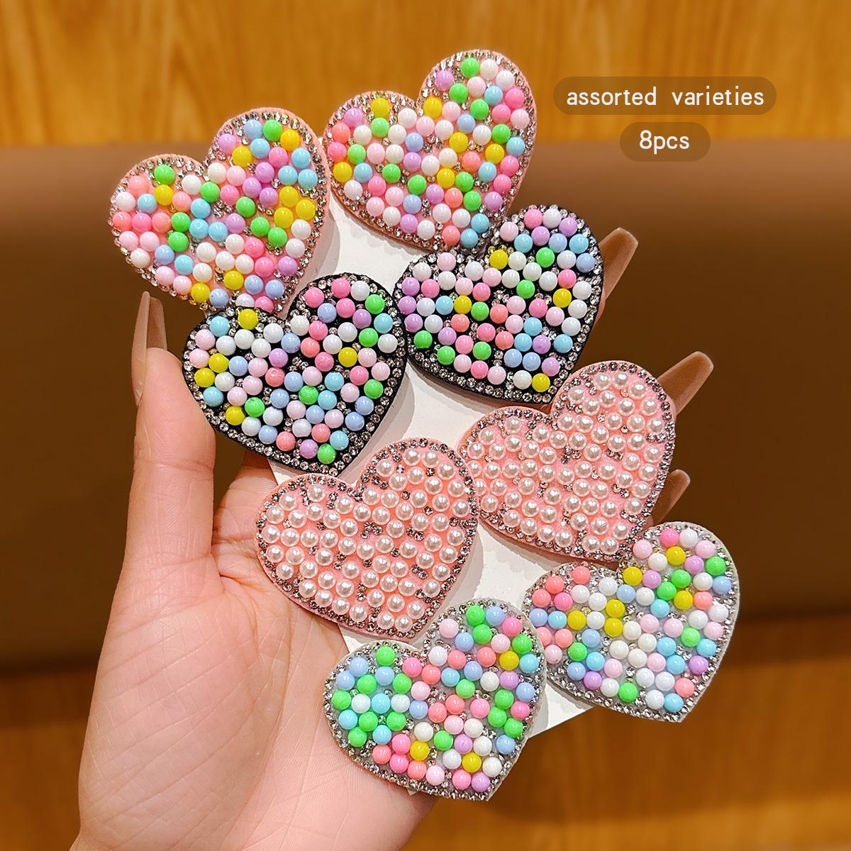 8 colorful heart-shaped hair clips, cute headwear for daily use, hair accessories Size fits all
8 colorful heart-shaped hair clips, cute headwear for daily use, hair accessories Size fits all