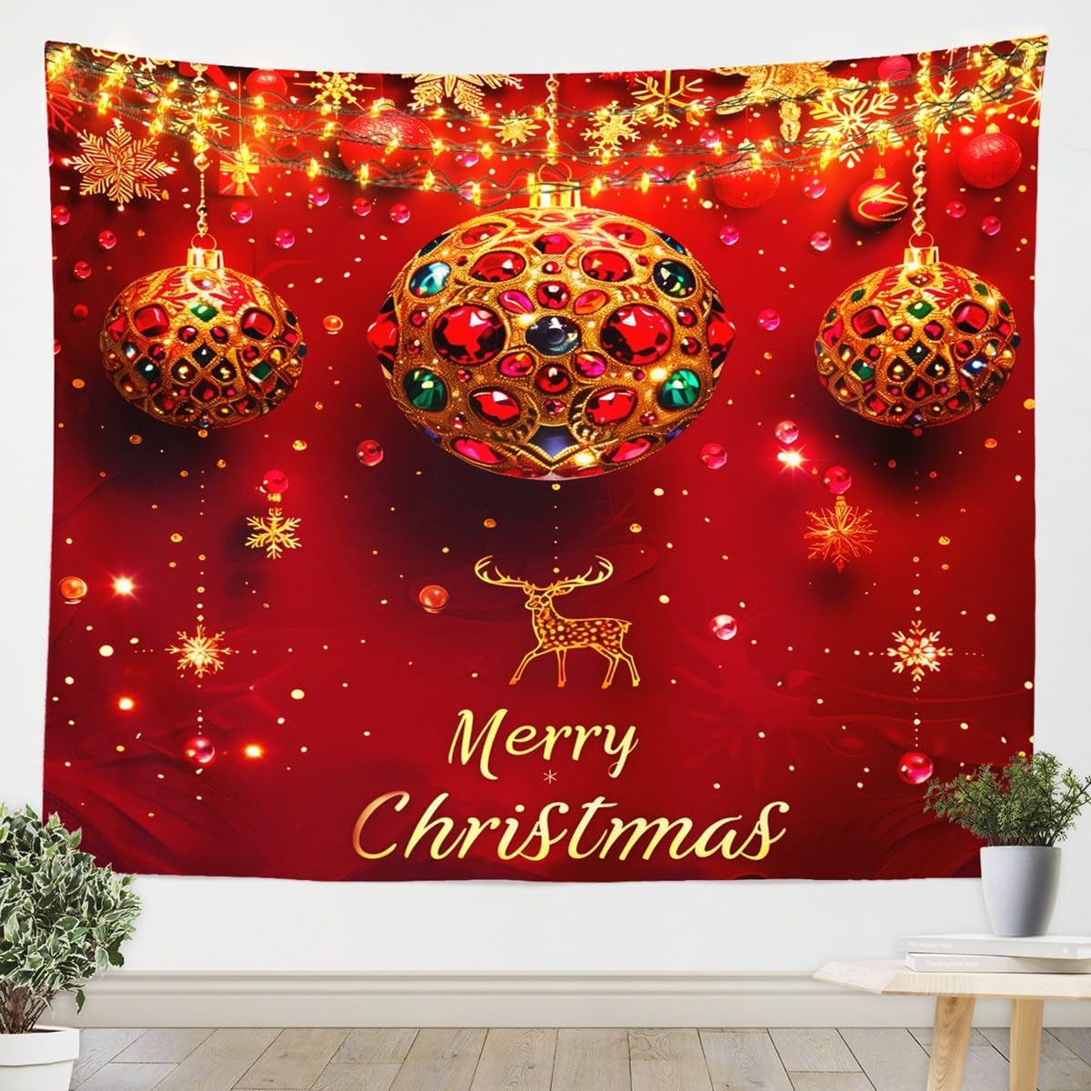Рождественский гобелен Дед Мороз Олень Новогодний фон Настенное украшение Камин Носки Подарки Подвесная ткань 90x75cm
Рождественский гобелен Дед Мороз Олень Новогодний фон Настенное украшение Камин Носки Подарки Подвесная ткань 90x75cm
