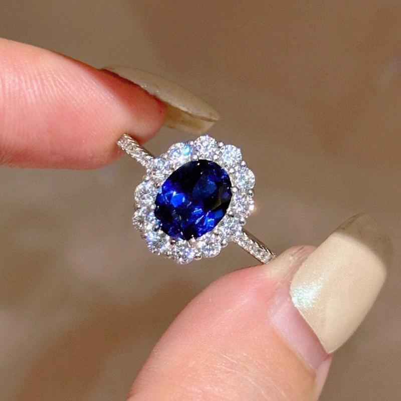 New 925 Sterling Silver Ring Blue Gemstone for Women Wedding Jewelry Engagement Charm Party Fashion Top Quality Ring resizable
New 925 Sterling Silver Ring Blue Gemstone for Women Wedding Jewelry Engagement Charm Party Fashion Top Quality Ring resizable