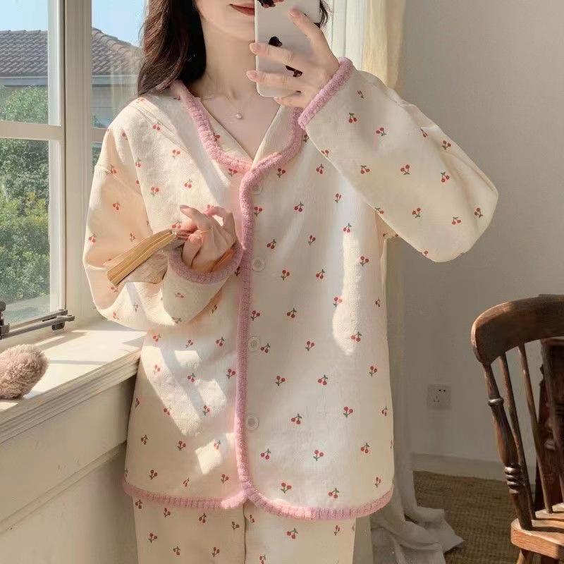 Женский пижамный комплект из плотного хлопка - Air Cotton, осень/зима, длинный рукав, свободный крой, подходит для весны XXL
Женский пижамный комплект из плотного хлопка - Air Cotton, осень/зима, длинный рукав, свободный крой, подходит для весны XXL