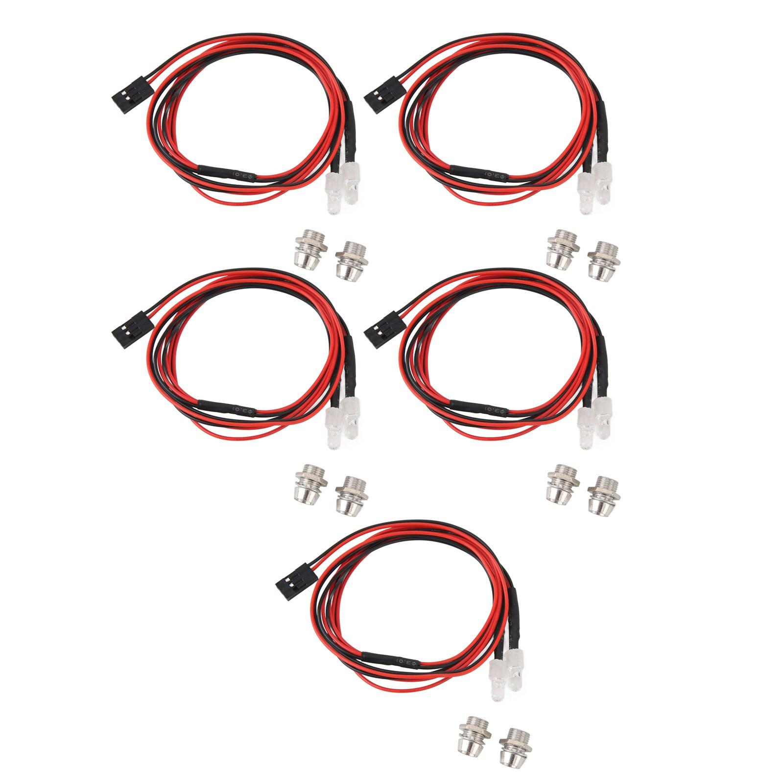 5pcs RC Car LED Light Universal High Brightness Red Light 5mm Lamp Beads 2 LED RC Light Kit for Traxxas for Hsp for Redcat
5pcs RC Car LED Light Universal High Brightness Red Light 5mm Lamp Beads 2 LED RC Light Kit for Traxxas for Hsp for Redcat