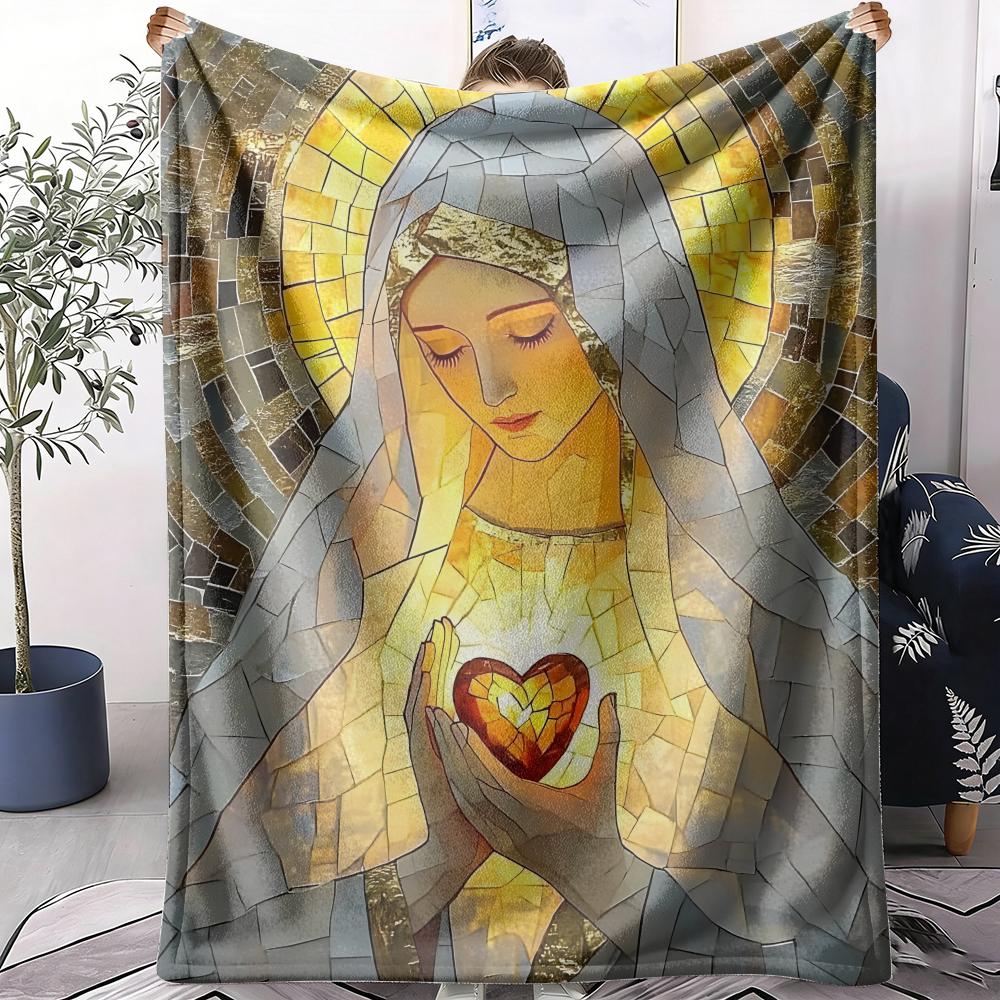 Cute Our Lady Throw Lightweight Soft Flannel Throw Blanket Summer Cooling AC Nap Blanket for Sofa Couch Bed Travel 75x90cm
Cute Our Lady Throw Lightweight Soft Flannel Throw Blanket Summer Cooling AC Nap Blanket for Sofa Couch Bed Travel 75x90cm