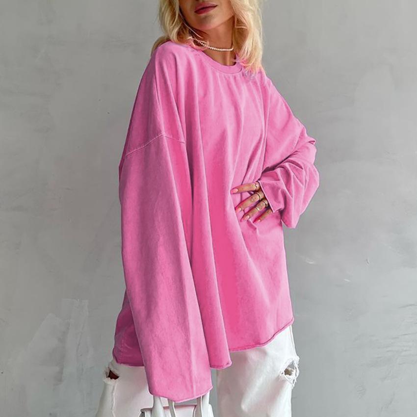 Spring And Summer New Pink Long-Sleeve T-Shirt For Women, Loose And Versatile, Solid Color Knitted Base Shirt, Casual And Fashionable L рожевий
Spring And Summer New Pink Long-Sleeve T-Shirt For Women, Loose And Versatile, Solid Color Knitted Base Shirt, Casual And Fashionable L рожевий