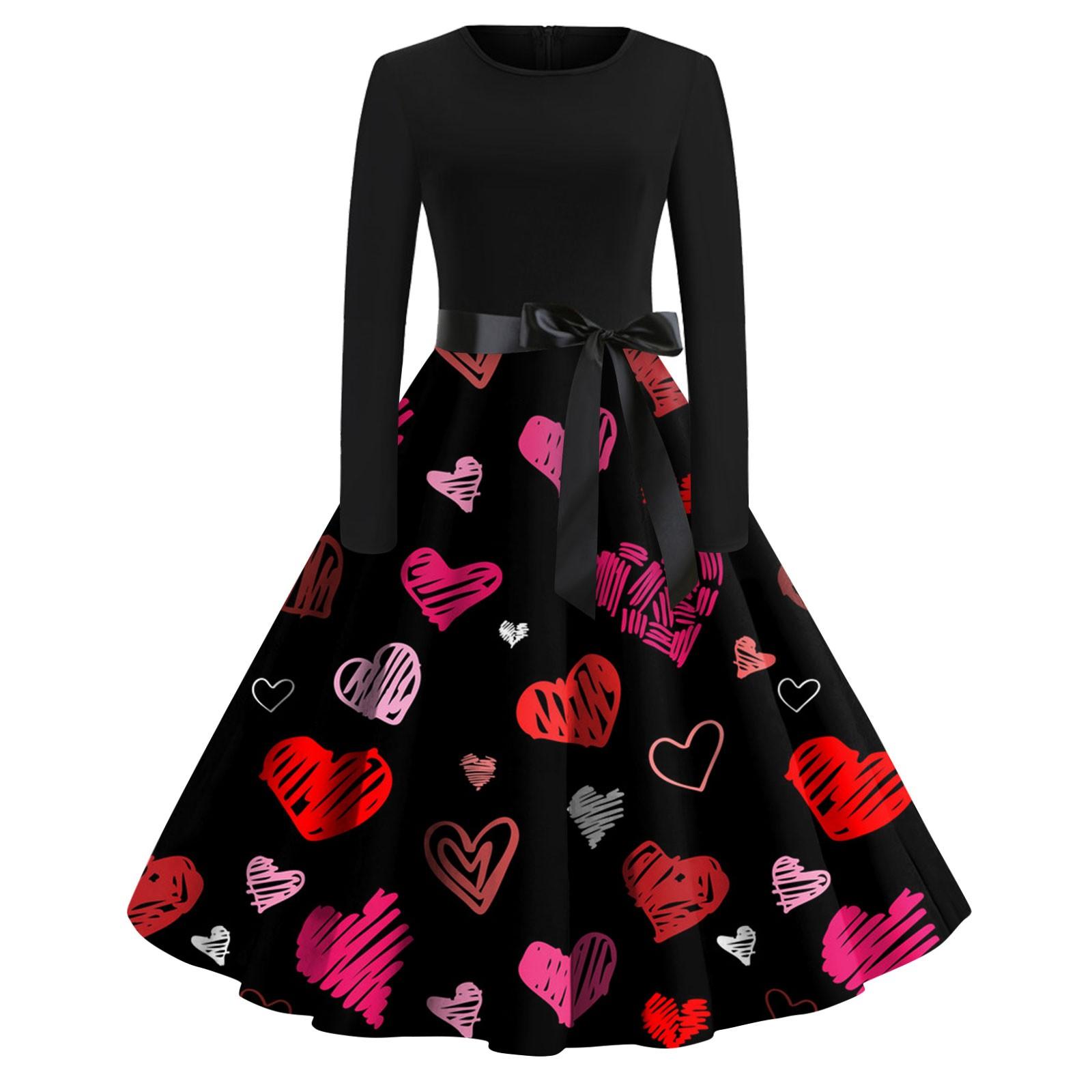 Женское винтажное платье с длинным рукавом и принтом на День святого Валентина для домохозяйки, вечернее платье для выпускного вечера L розовый
Женское винтажное платье с длинным рукавом и принтом на День святого Валентина для домохозяйки, вечернее платье для выпускного вечера L розовый