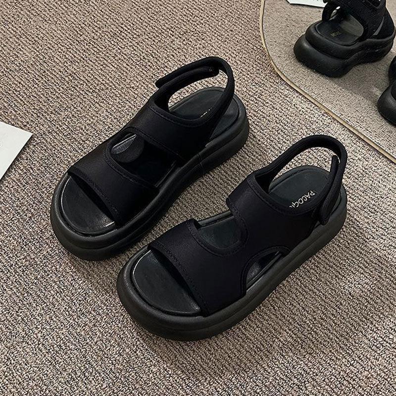 Корейская версия сказочного стиля, повседневные, для отпуска, пляжные, римские сандалии для девочки, лето 2025, новинка, на высокой платформе, спортивные сандалии 40 чёрный
Корейская версия сказочного стиля, повседневные, для отпуска, пляжные, римские сандалии для девочки, лето 2025, новинка, на высокой платформе, спортивные сандалии 40 чёрный