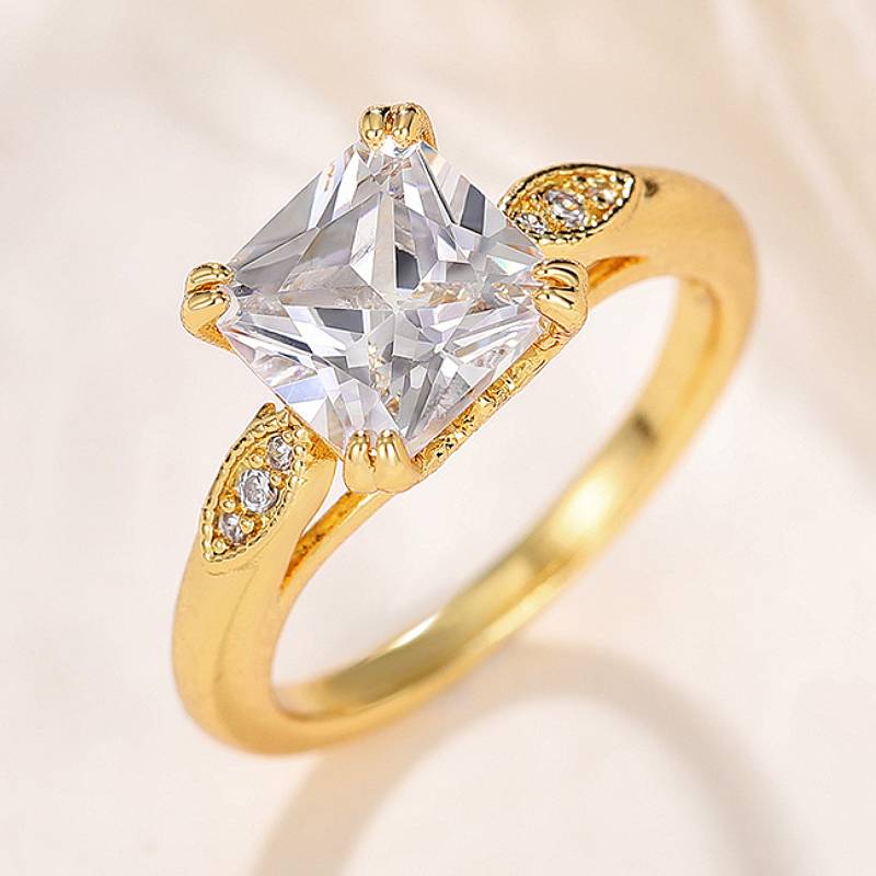 Huitan Versatile Women Gold Color Ring Inlaid Bright Cubic Zirconia Fashion Wedding Luxury Accessories Chic Zircon for Lady 8
Huitan Versatile Women Gold Color Ring Inlaid Bright Cubic Zirconia Fashion Wedding Luxury Accessories Chic Zircon for Lady 8
