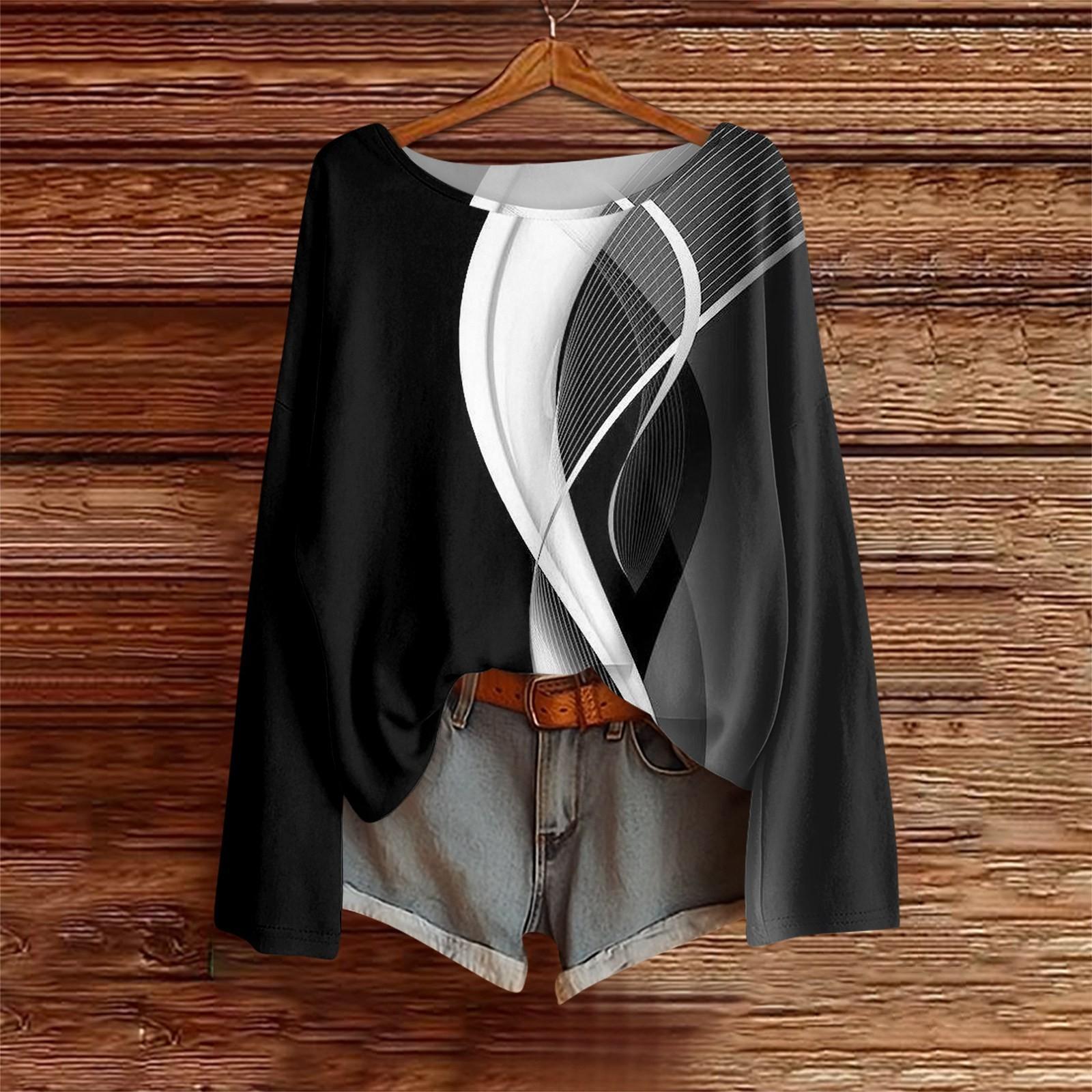 Long Sleeve Shirts For Women Print Graphic Tees Blouses Casual Plus Size Basic Tops Pullover S
Long Sleeve Shirts For Women Print Graphic Tees Blouses Casual Plus Size Basic Tops Pullover S