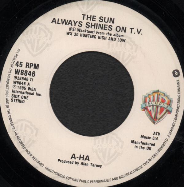 7inch Record AHA The Sun Always Shines On T.V. W8846 Warner Bros. Re 1985 UK Pop Used
7inch Record AHA The Sun Always Shines On T.V. W8846 Warner Bros. Re 1985 UK Pop Used