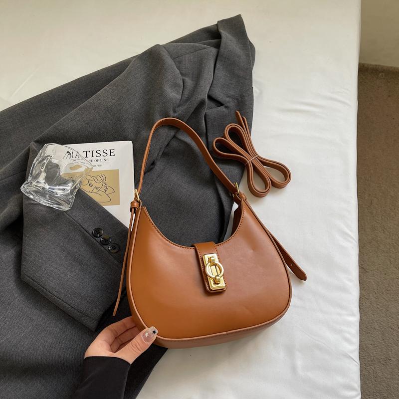 Crescent Underarm Shoulder Bags For Women Designer Handbags Luxury Solid Color Cross Body Hobo Bag With Twist Lock 2026 Latest 19x12x5cm коричневий
Crescent Underarm Shoulder Bags For Women Designer Handbags Luxury Solid Color Cross Body Hobo Bag With Twist Lock 2026 Latest 19x12x5cm коричневий