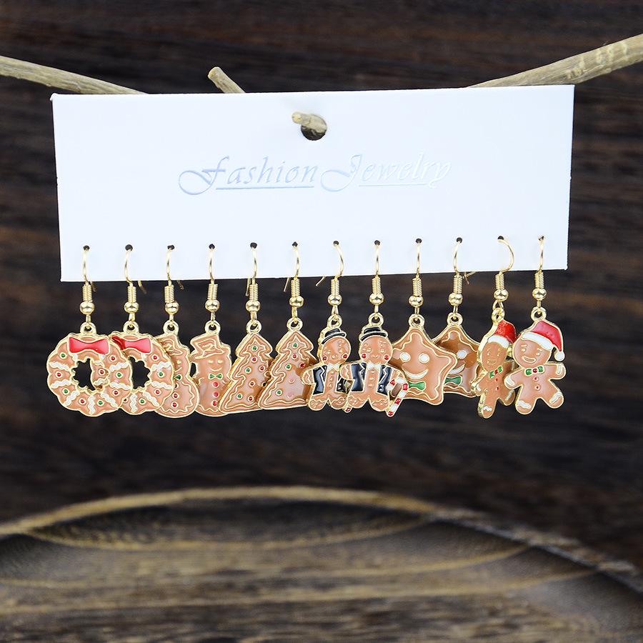 Міжкордонні Різдвяні Сережки з цинкового сплаву у вигляді Пряникового Чоловічка та Сніговика з Дзвіночком та Мультяшними Аксесуарами у вигляді Сніжинок
Міжкордонні Різдвяні Сережки з цинкового сплаву у вигляді Пряникового Чоловічка та Сніговика з Дзвіночком та Мультяшними Аксесуарами у вигляді Сніжинок