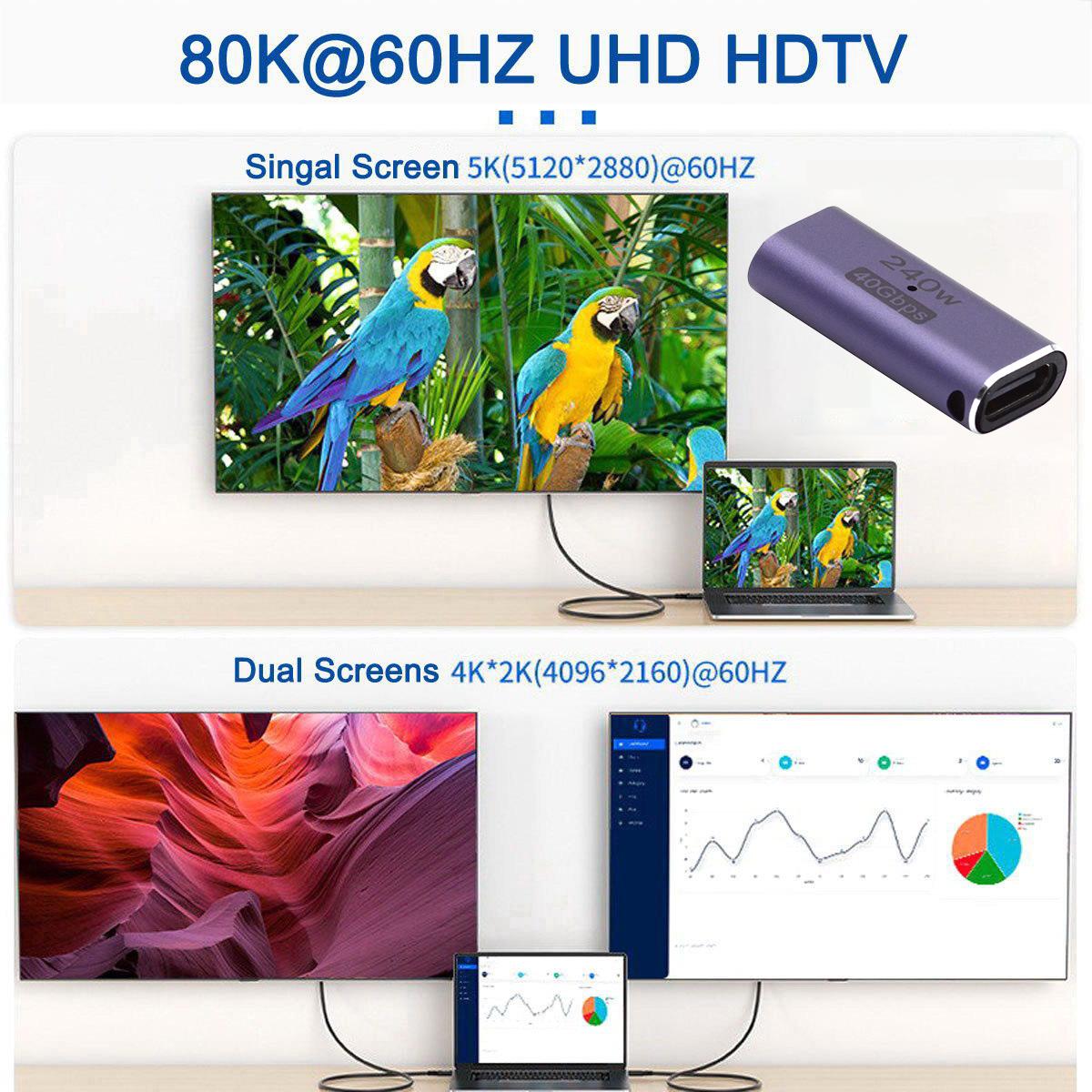 240W 40Gbps Type-C Female to Female Straight Mini Adapter Converter Support 8K Audio Transmission As Shown A
240W 40Gbps Type-C Female to Female Straight Mini Adapter Converter Support 8K Audio Transmission As Shown A