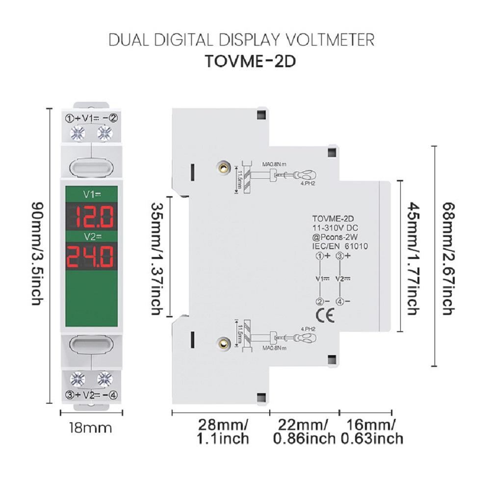 Reliable DC Voltmeter Device Voltage Meter DC 11-310V As Show DIN Rail Voltmeter 11-310V DC Range Accuracy 1 100V China Mainland
Reliable DC Voltmeter Device Voltage Meter DC 11-310V As Show DIN Rail Voltmeter 11-310V DC Range Accuracy 1 100V China Mainland