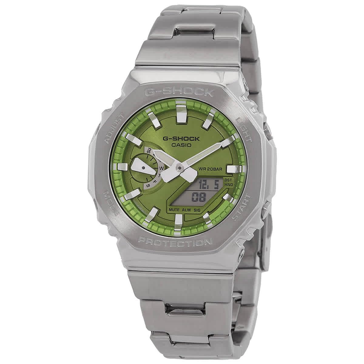 Годинник Casio Octagonal Lime Green Stainless Steel Modern G-Shock GM2110D-3A, срібло, срібний
Годинник Casio Octagonal Lime Green Stainless Steel Modern G-Shock GM2110D-3A, срібло, срібний