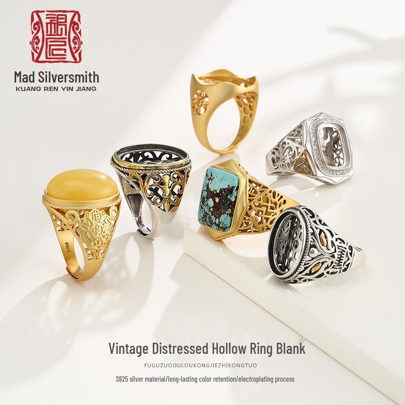 925 Sterling Silver Ring Setting for Men & Women, Fits 13x18 and 15x20 Stones in Turquoise, Southern Red Agate, Amber
925 Sterling Silver Ring Setting for Men & Women, Fits 13x18 and 15x20 Stones in Turquoise, Southern Red Agate, Amber