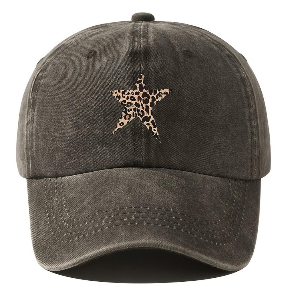 Sun Protection Baseball Caps with Leopard Print Star Design Breathable Sunscreen Hats Adjustable Distressed Faded Cap темно-сірий колір
Sun Protection Baseball Caps with Leopard Print Star Design Breathable Sunscreen Hats Adjustable Distressed Faded Cap темно-сірий колір