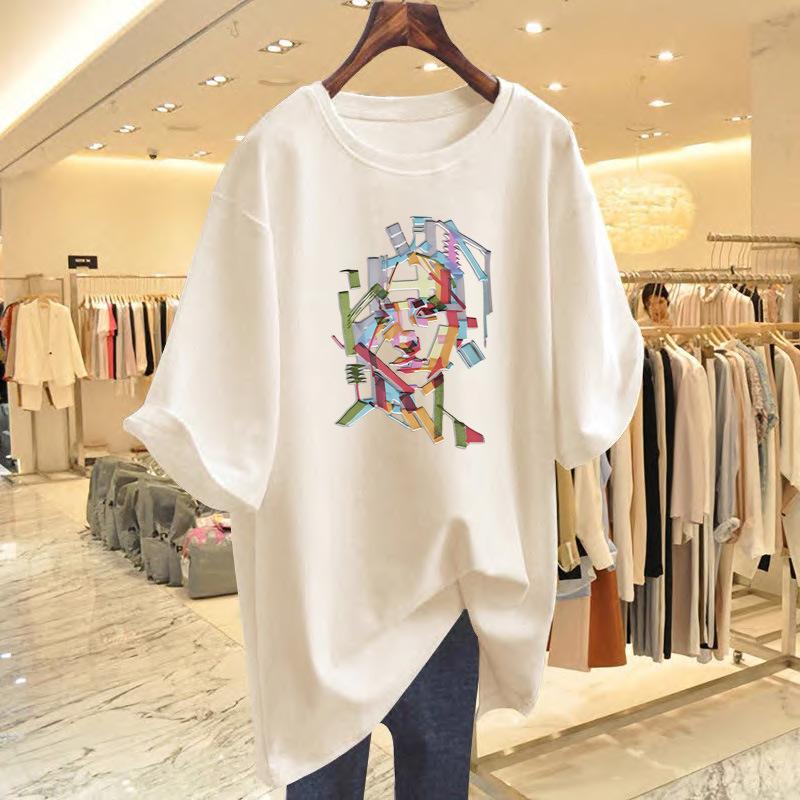 Summer new printed loose t-shirt women s summer design sense medium and long fashion white short-sleeved top bottoming shirt S
Summer new printed loose t-shirt women s summer design sense medium and long fashion white short-sleeved top bottoming shirt S