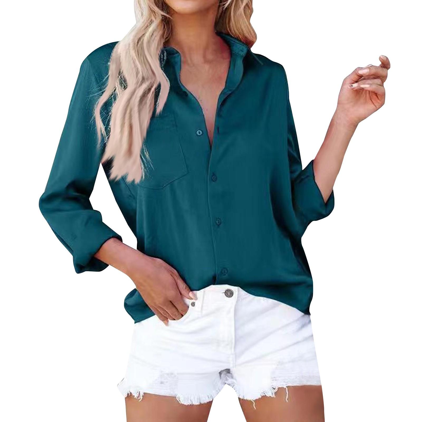 Женский повседневный однотонный атласный топ с v-образным вырезом и длинными рукавами XXL тёмно-синий
Женский повседневный однотонный атласный топ с v-образным вырезом и длинными рукавами XXL тёмно-синий