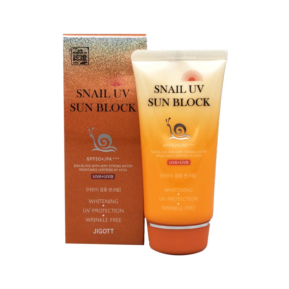 JIGOTT Snail Uv Sun Block Cream SPF50+/PA+++ Солнцезащитный крем с улиточным муцином, 70 мл,
JIGOTT Snail Uv Sun Block Cream SPF50+/PA+++ Солнцезащитный крем с улиточным муцином, 70 мл,
