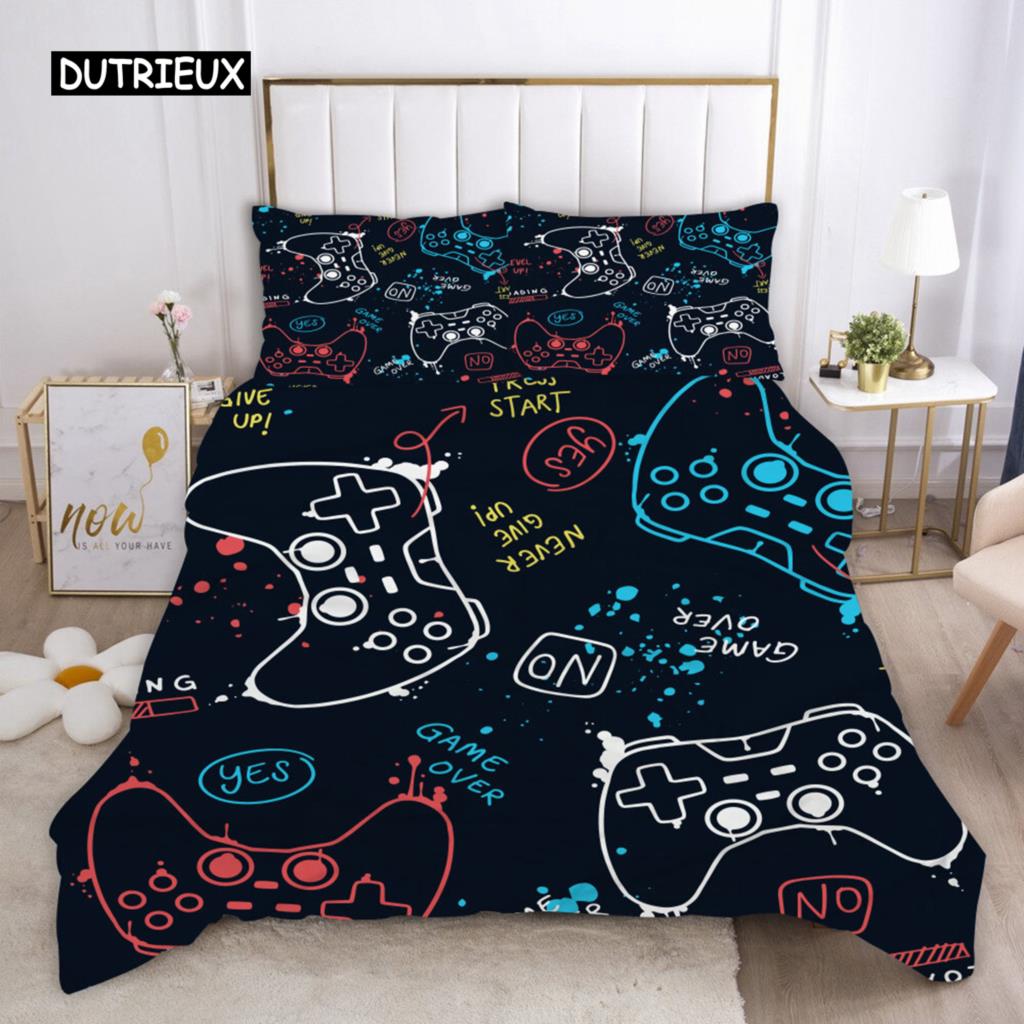 Gamepad Quilt Cover Collection Full Size Colorful Video Game Control Button Zone Comforter Cover Gamer Player Joystick Single Size Bed Ensemble EU single(135x200cm)
Gamepad Quilt Cover Collection Full Size Colorful Video Game Control Button Zone Comforter Cover Gamer Player Joystick Single Size Bed Ensemble EU single(135x200cm)