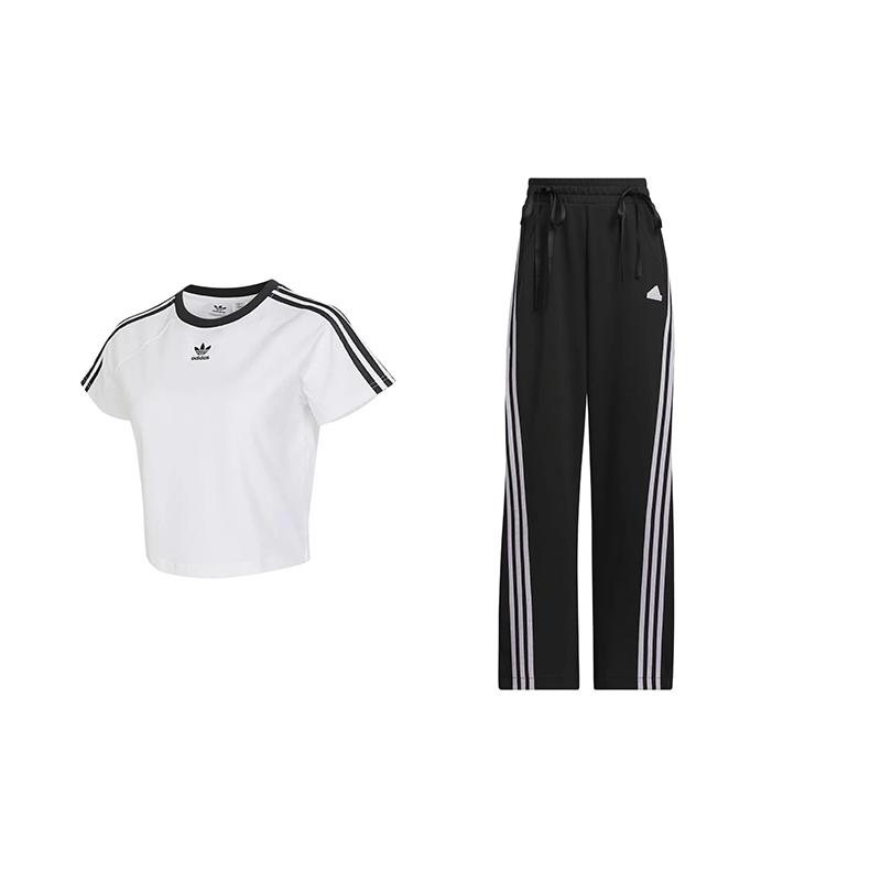 Adidas Fashion Round Neck Pullover Short Sleeve Top Comfortable Soft Striped Long Pants Casual Set Women sets JC8704JI9777 S
Adidas Fashion Round Neck Pullover Short Sleeve Top Comfortable Soft Striped Long Pants Casual Set Women sets JC8704JI9777 S