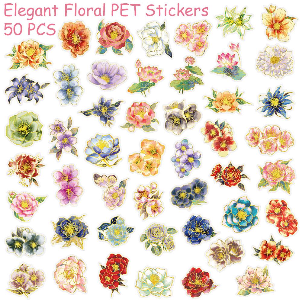50 Elegant Floral PET Transparent Stickers for Notebooks, Bottles, Phones, Window Decor TJ007
50 Elegant Floral PET Transparent Stickers for Notebooks, Bottles, Phones, Window Decor TJ007
