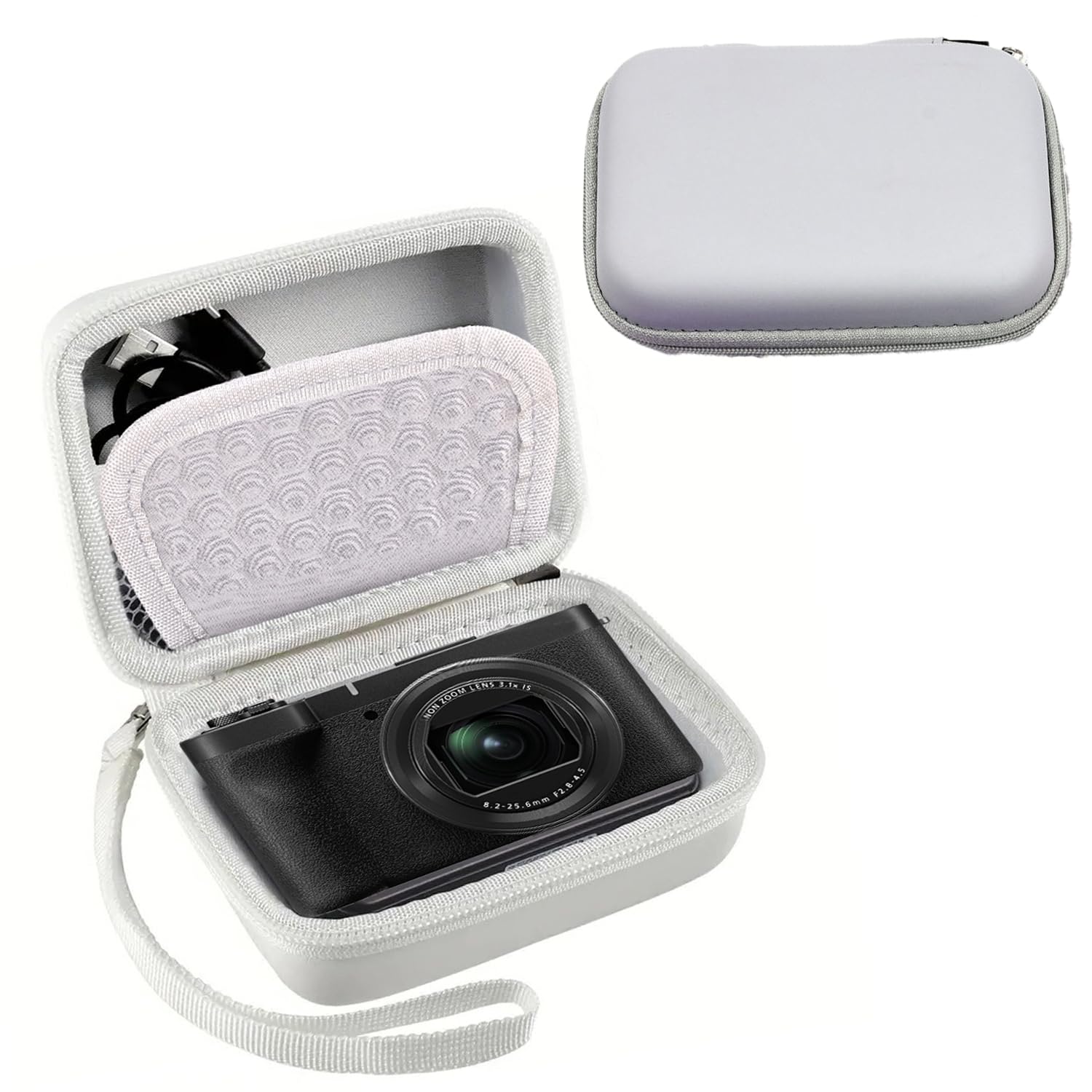 HNWEIWEI Силіконовий чохол для Canon PowerShot V1 Легкий та з карабіном для подорожей та заряджання (з ремінцем) - Зручний, Компактний, (Білий) білий
HNWEIWEI Силіконовий чохол для Canon PowerShot V1 Легкий та з карабіном для подорожей та заряджання (з ремінцем) - Зручний, Компактний, (Білий) білий