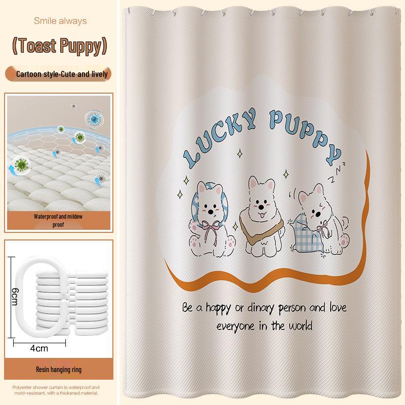 Shower Curtain with Cute Cartoon Design - Dry & Wet Separation, Punch-Free Installation 80x180cm
Shower Curtain with Cute Cartoon Design - Dry & Wet Separation, Punch-Free Installation 80x180cm