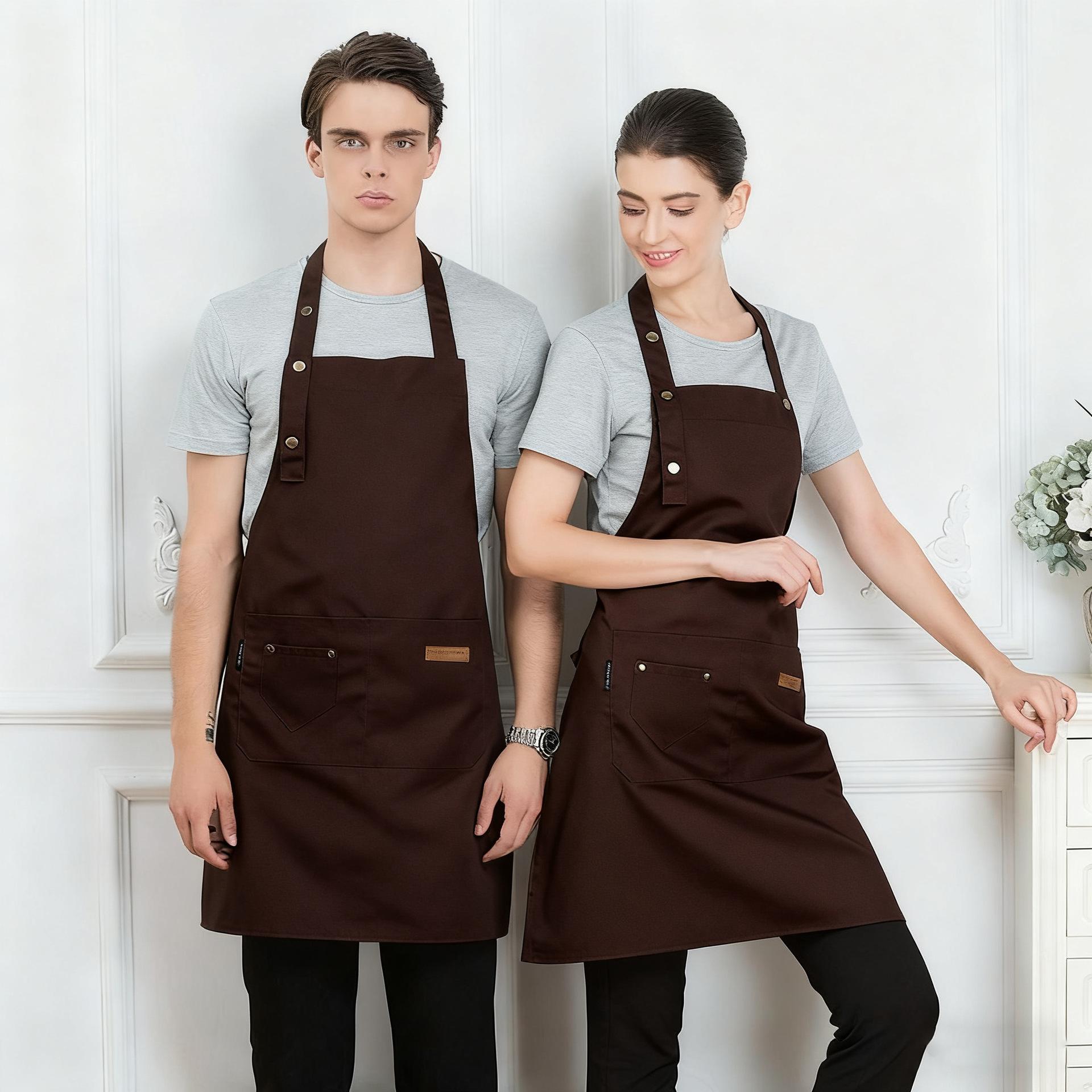 Neck Apron Catering Special Milk Tea Shop Cafe Kitchen Work Clothes Apron 1pcs темно-коричневого кольору
Neck Apron Catering Special Milk Tea Shop Cafe Kitchen Work Clothes Apron 1pcs темно-коричневого кольору