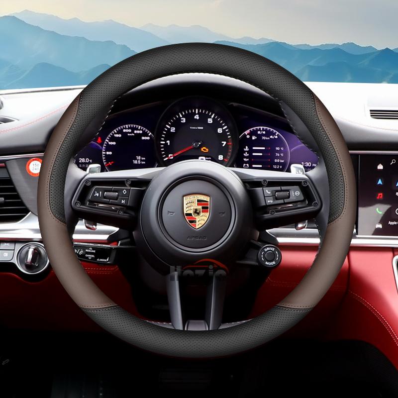Leather Car Steering Wheel Cover for Porsche Cayenne Macan Panamera 718 2024 2025 Accessories чорний коричневого кольору
Leather Car Steering Wheel Cover for Porsche Cayenne Macan Panamera 718 2024 2025 Accessories чорний коричневого кольору