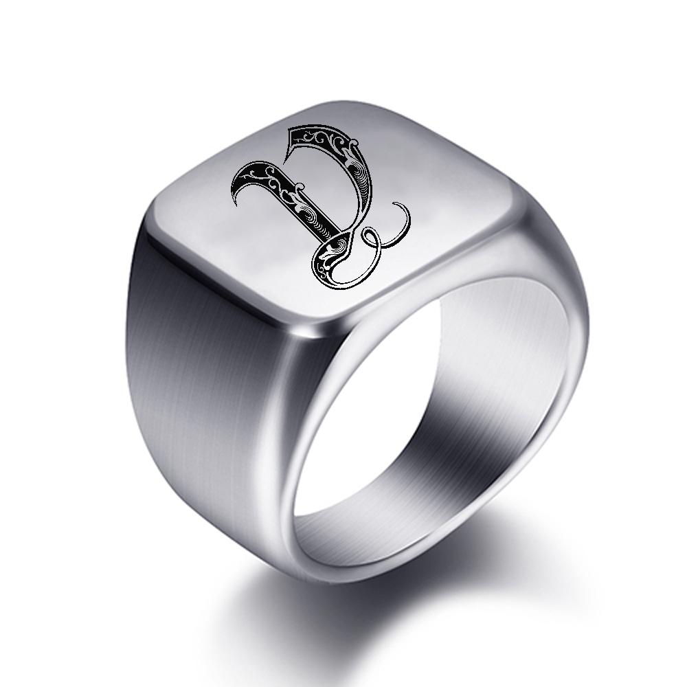 Initial Engrave Custom Rings For Men Stainless Steel Male Signet Blank Jewelry Ring Band High Polished Silver Tone U.S.Size 7&silver
Initial Engrave Custom Rings For Men Stainless Steel Male Signet Blank Jewelry Ring Band High Polished Silver Tone U.S.Size 7&silver