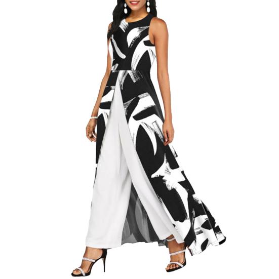 Женский комбинезон Летний Без рукавов Контрастная цветная вставка Высокий разрез Круглый вырез Элегантный Офисный L белый
Женский комбинезон Летний Без рукавов Контрастная цветная вставка Высокий разрез Круглый вырез Элегантный Офисный L белый