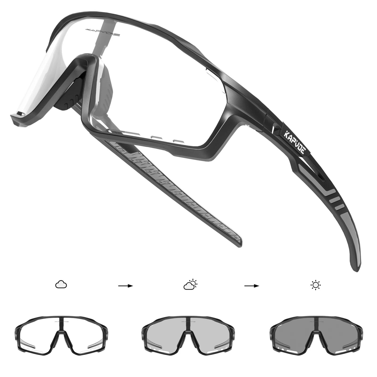 Kapvoe Color Photochromic Sunglasses Cycling Glasses Men Women Sports Speed Road Mtb Mountain Bike Bicycle Cycle Eyewear Goggle Photochromic-1lens
Kapvoe Color Photochromic Sunglasses Cycling Glasses Men Women Sports Speed Road Mtb Mountain Bike Bicycle Cycle Eyewear Goggle Photochromic-1lens