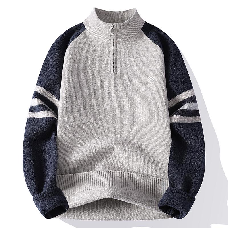 Men s Color Block Half High Neck Sweater - Autumn/Winter 2025 Loose Fit Pullover Extra Large бежевий/сірий колір
Men s Color Block Half High Neck Sweater - Autumn/Winter 2025 Loose Fit Pullover Extra Large бежевий/сірий колір